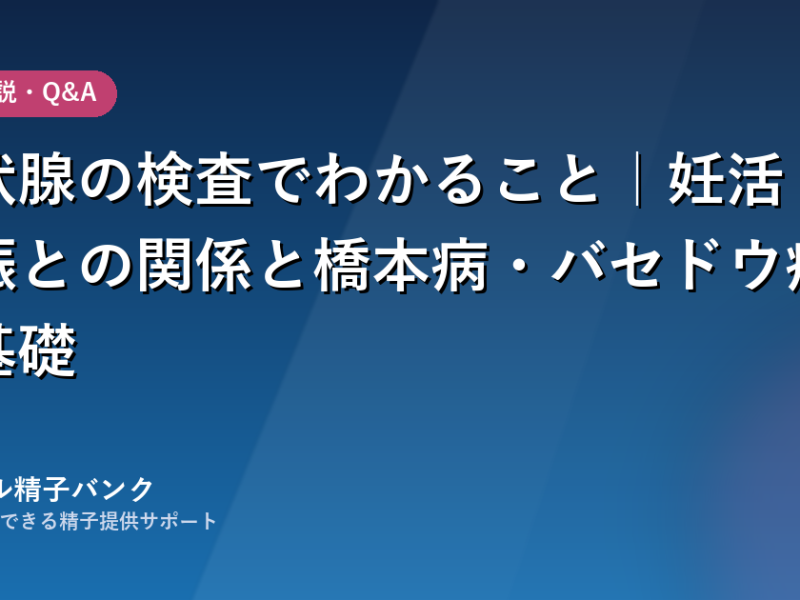 甲状腺の検査でわかること（TSH・FT4）と妊活・妊娠との関係を解説する記事のアイキャッチ画像